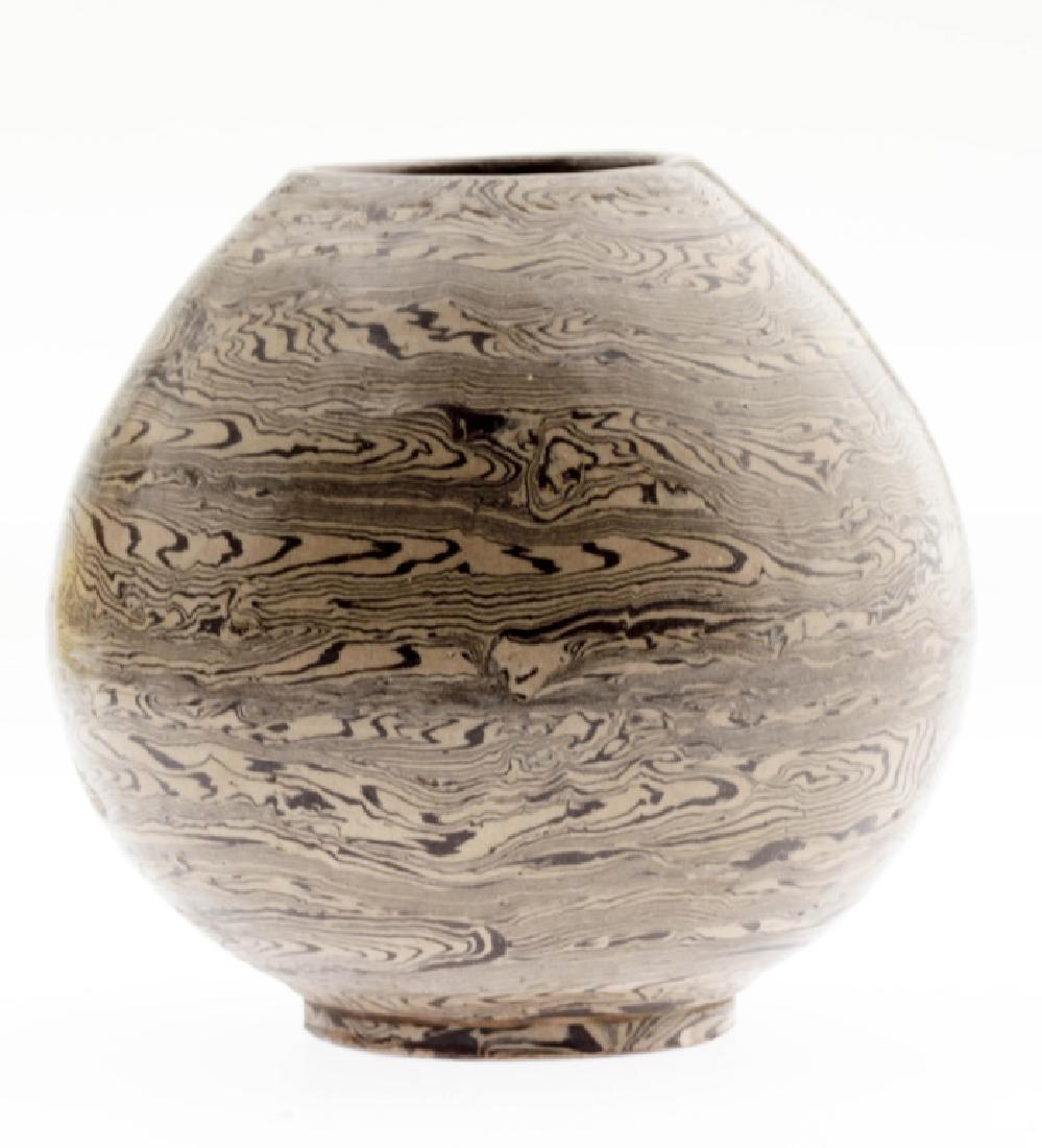 A Rare Chinese Twisted Clay Heart-Shape Jar. (1 of 6)