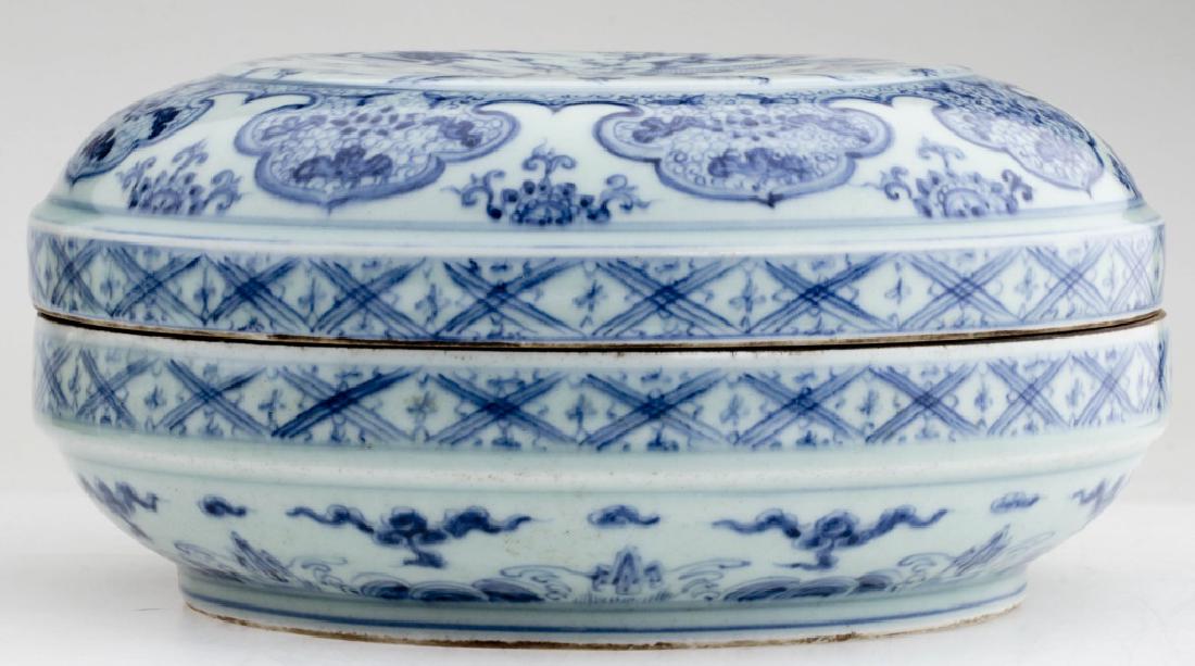 A Nice Chinese Blue and White Circular Box (1 of 8)