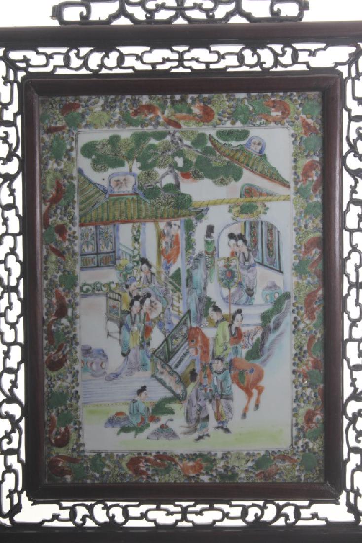 A Superb Chinese Framed Painted Porcelain Plaque (1 of 13)