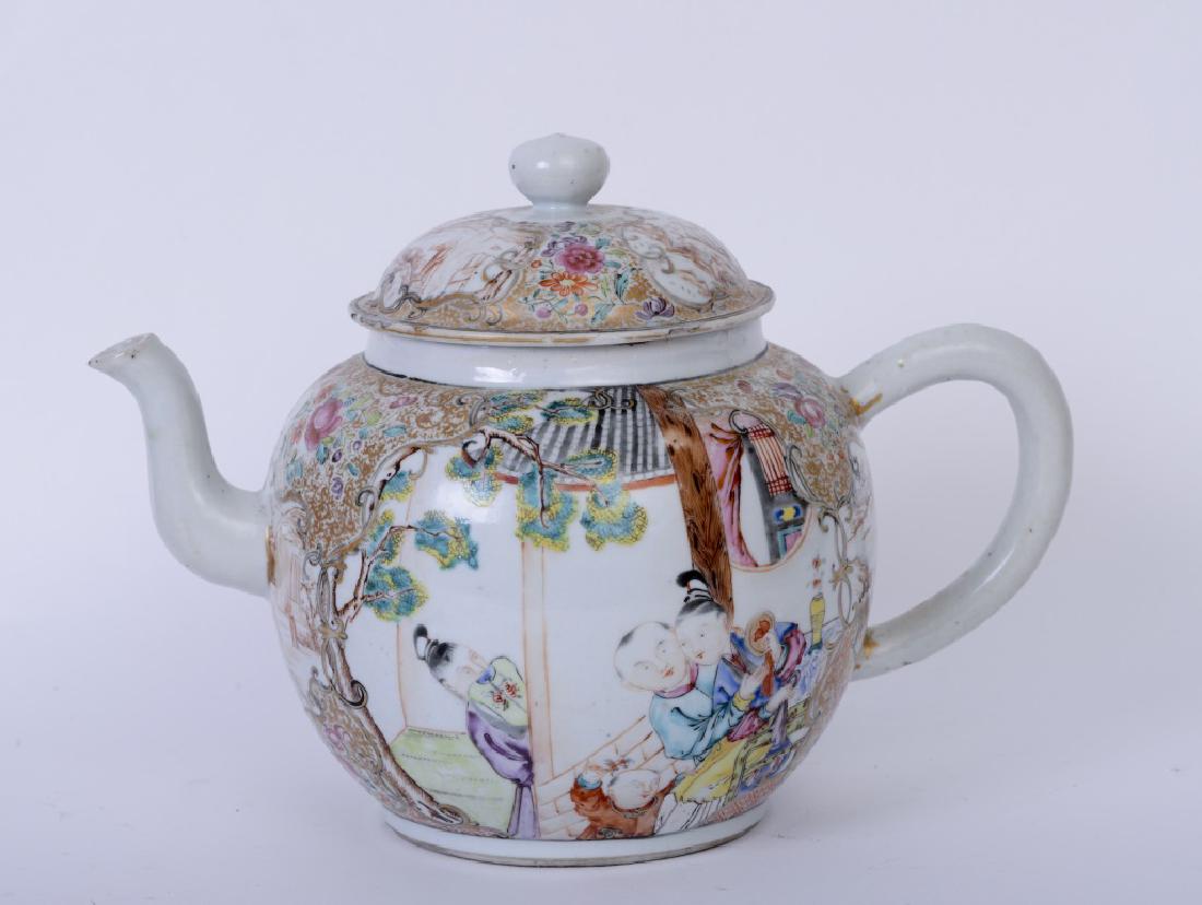 A Chinese export Qianlong famille rose teapot (1 of 9)