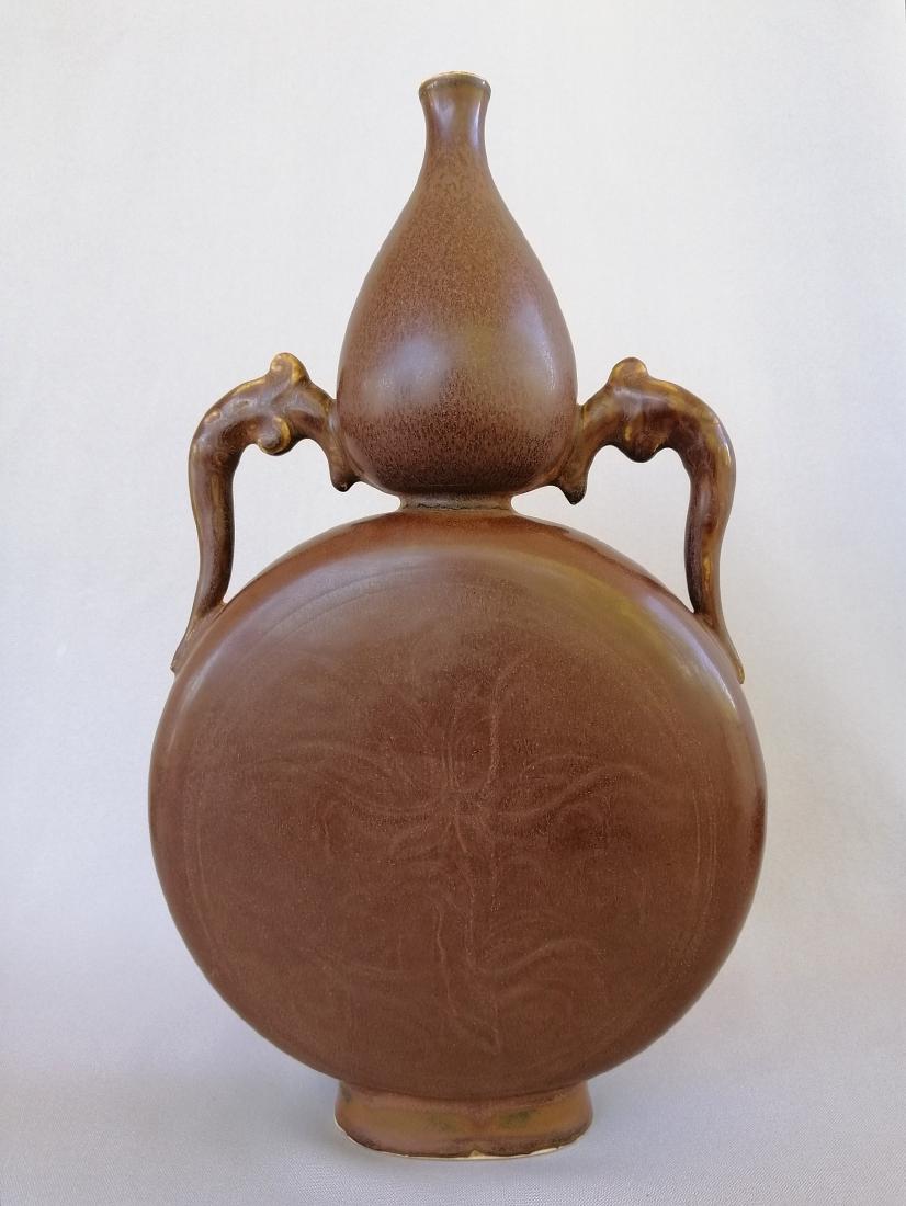 CHINESE SONG DING KILN SAUCE GLAZED FLAT POT (1 of 6)