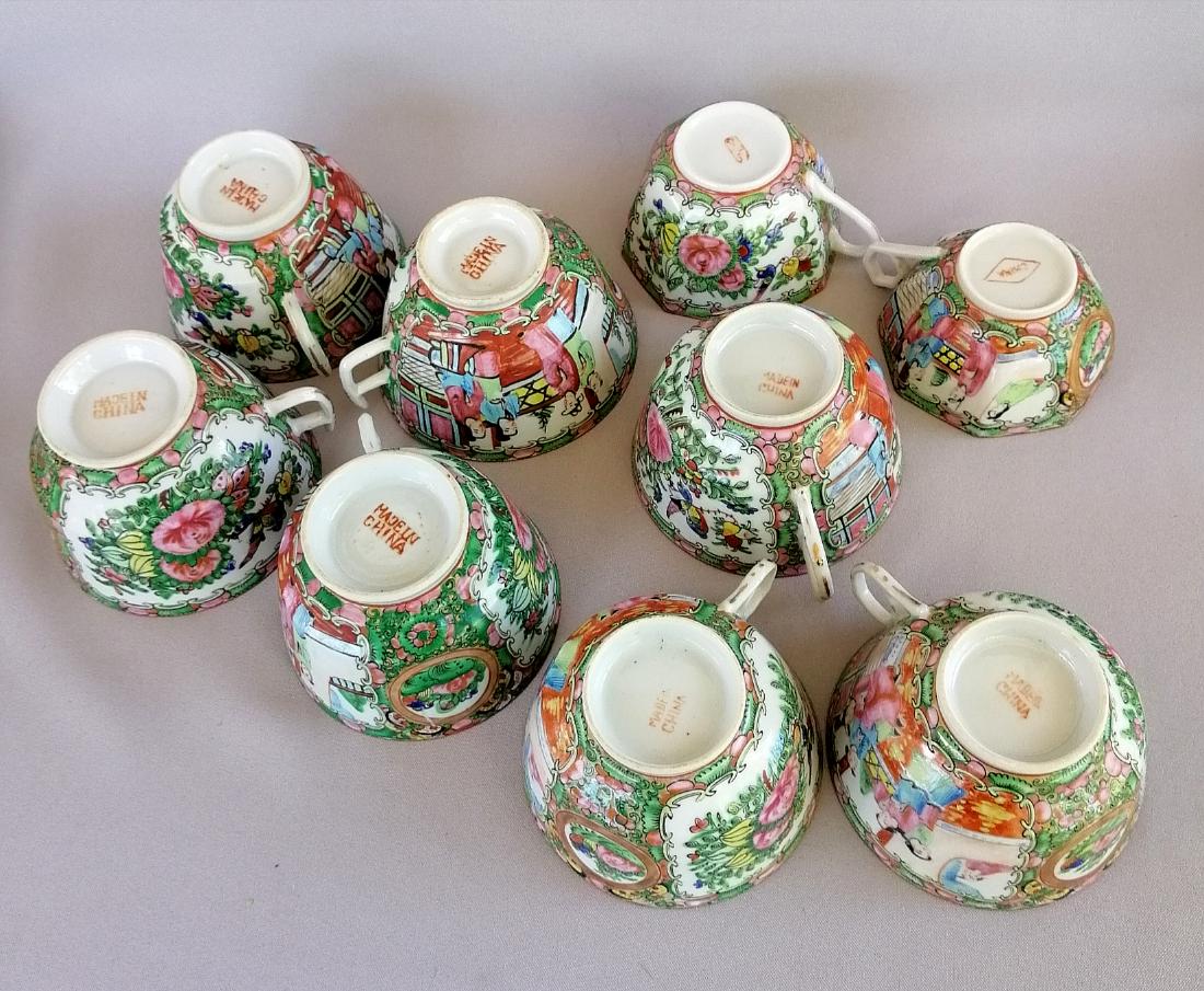 9 PIECES OF CHINESE ROSE MEDALLION CUPS (1 of 14)
