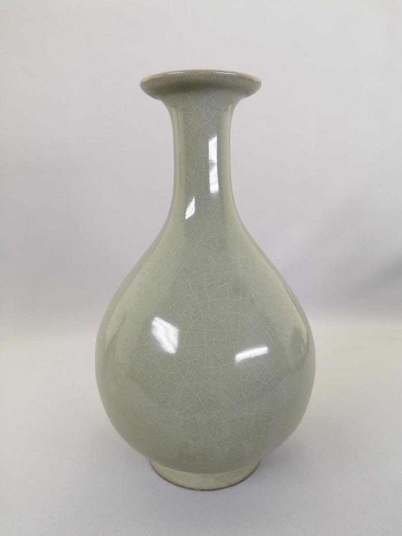 A Chinese celadon Yu Hu Chun Ping vase (1 of 4)