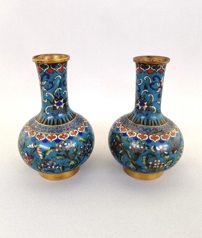 Pair of Filigree Cloisonné Vases (1 of 6)
