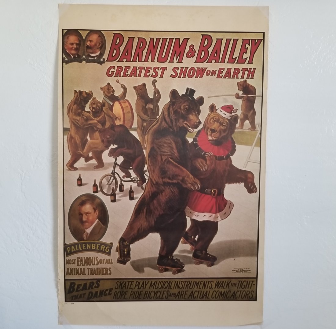 Vintage Barnum & Bailey Greatest Show on Earth Poster (1 of 3)
