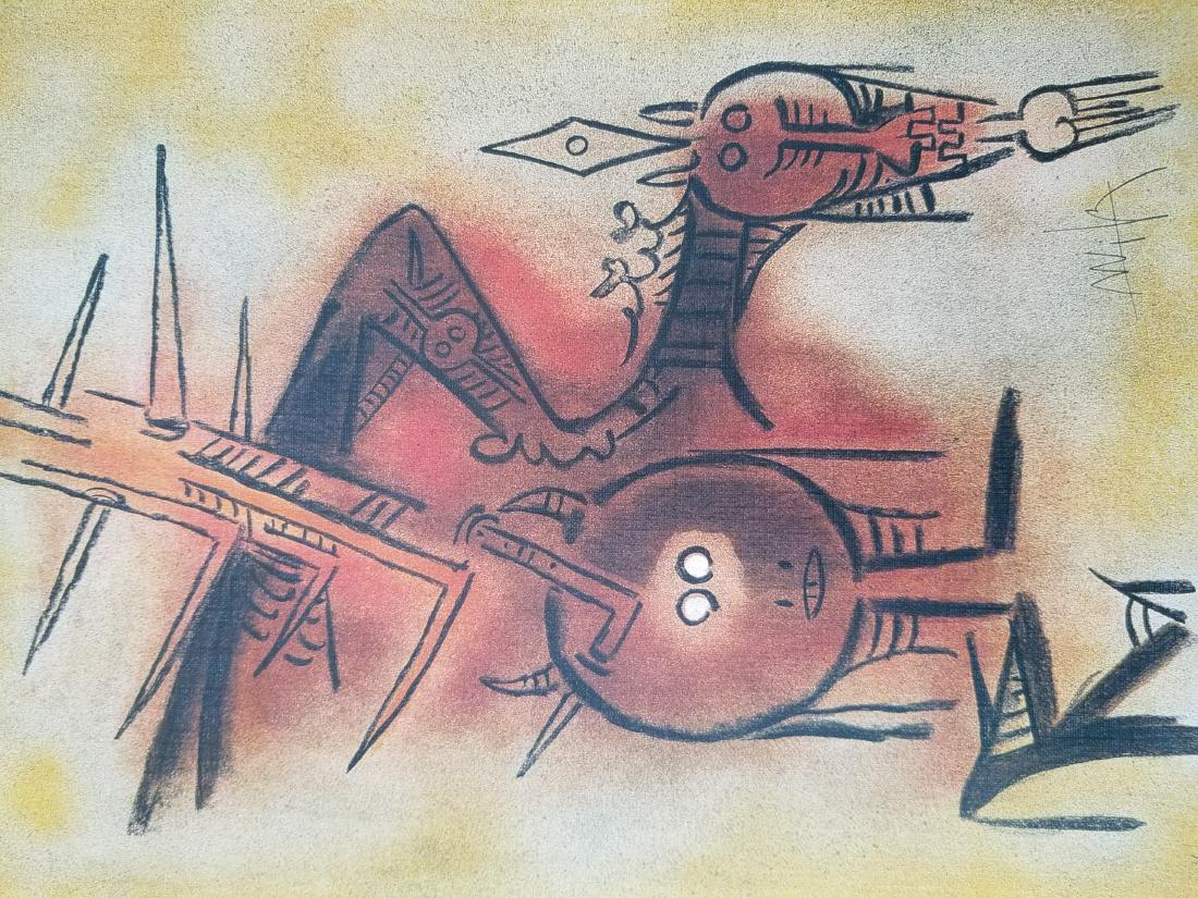 Wilfredo Lam Cuban Artist: Lithograph Print By Cuban Artist Wilfredo Lam Belle Epine, 1974 Approximate Measurements: 9 1/2 x 13 1/5