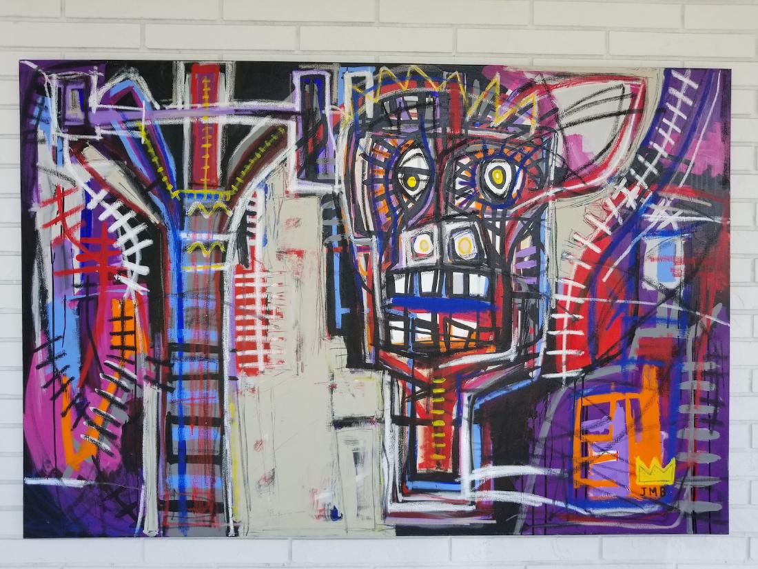 Original Painting on Canvas New York. Signed on Back. (1 of 6)