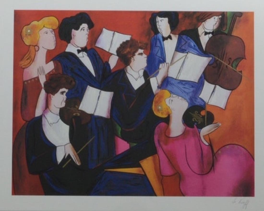 Linda Le Kinff Serigraph -Musicians- (1 of 1)