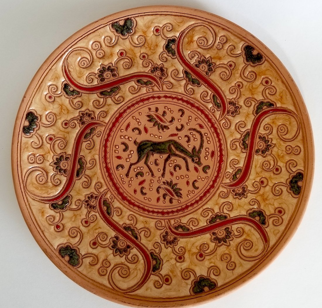 100% Hand Made in Rhobes Greece Ceramic Plate (1 of 3)