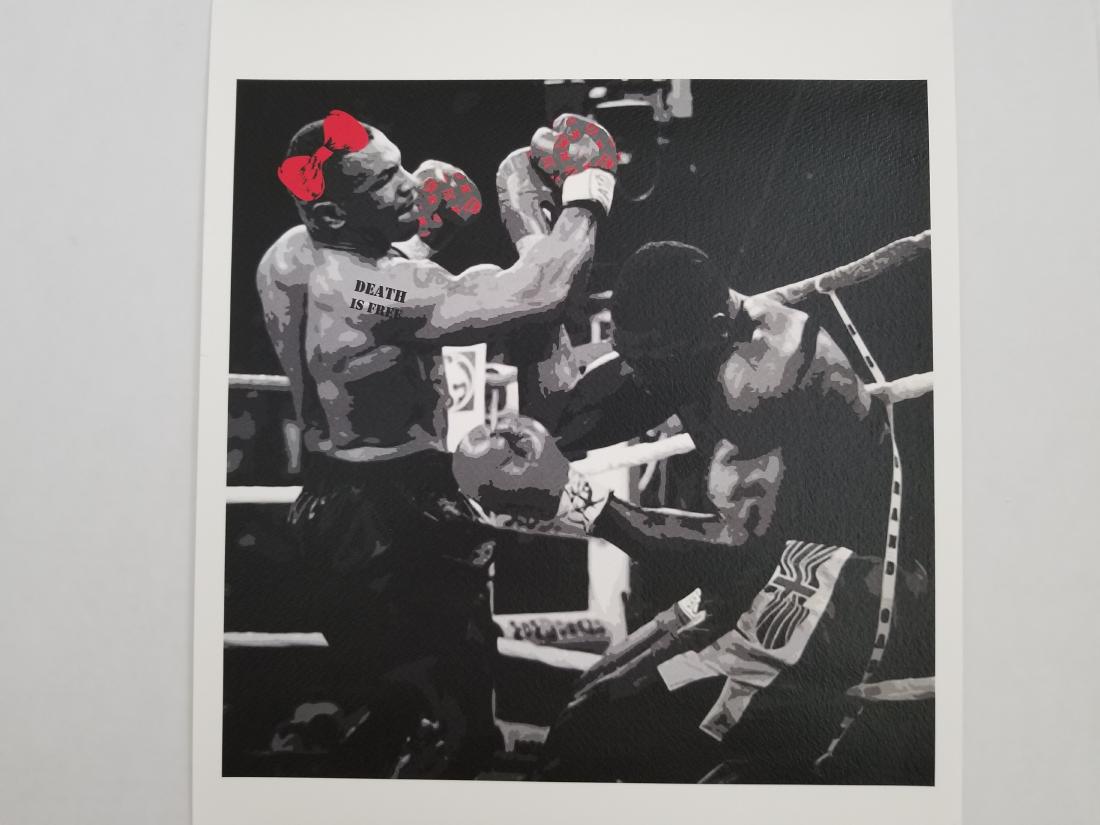 Death NYC Signed Graffiti Pop Art Print: Death NYC Signed Graffiti Pop Art Print "Tyson KO Red" NEW YORK STREET ART EXHIBITION Size App: 18 x 13