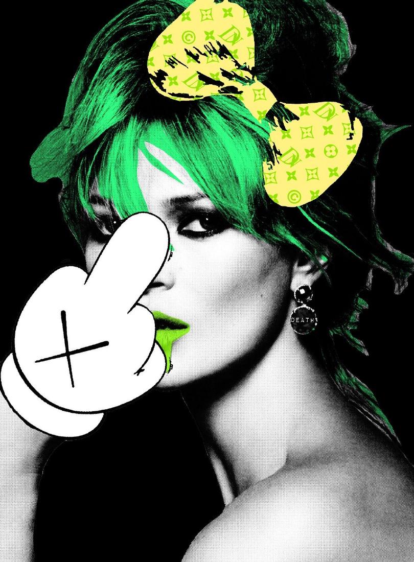 Death NYC Ltd Ed Signed Graffiti Pop Art Print "Kate: Death NYC Ltd Ed Signed Graffiti Pop Art Print "Kate Finger G Y" NEW YORK STREET ART EXHIBITION SIZE APP: 18 X 13