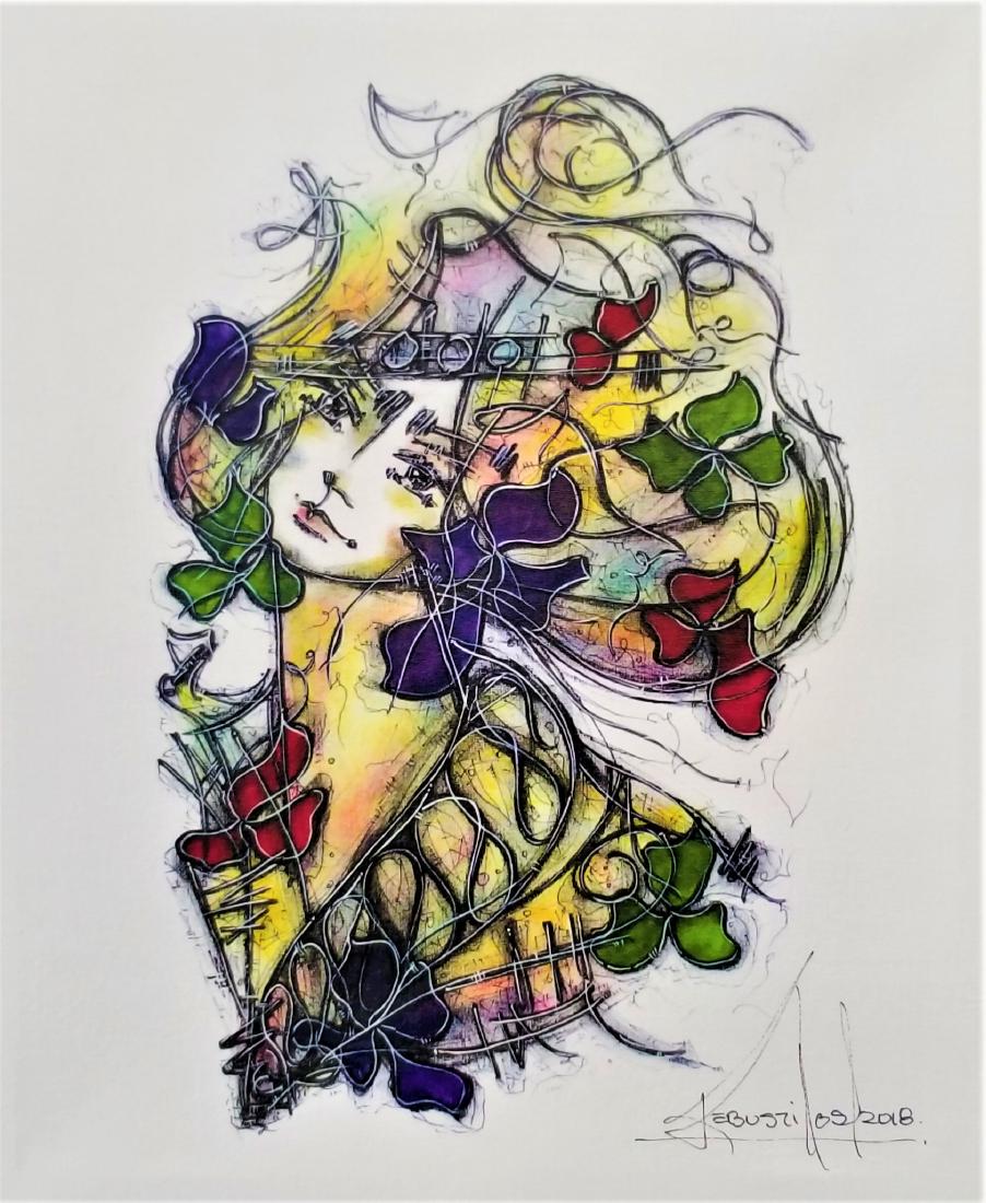 Original Artwork On Canvas: Original ArtworkPrint On CAnvas By The Cuban Artist Jose M. Garcia Rebustillos Approximate Measurements:10 x 12