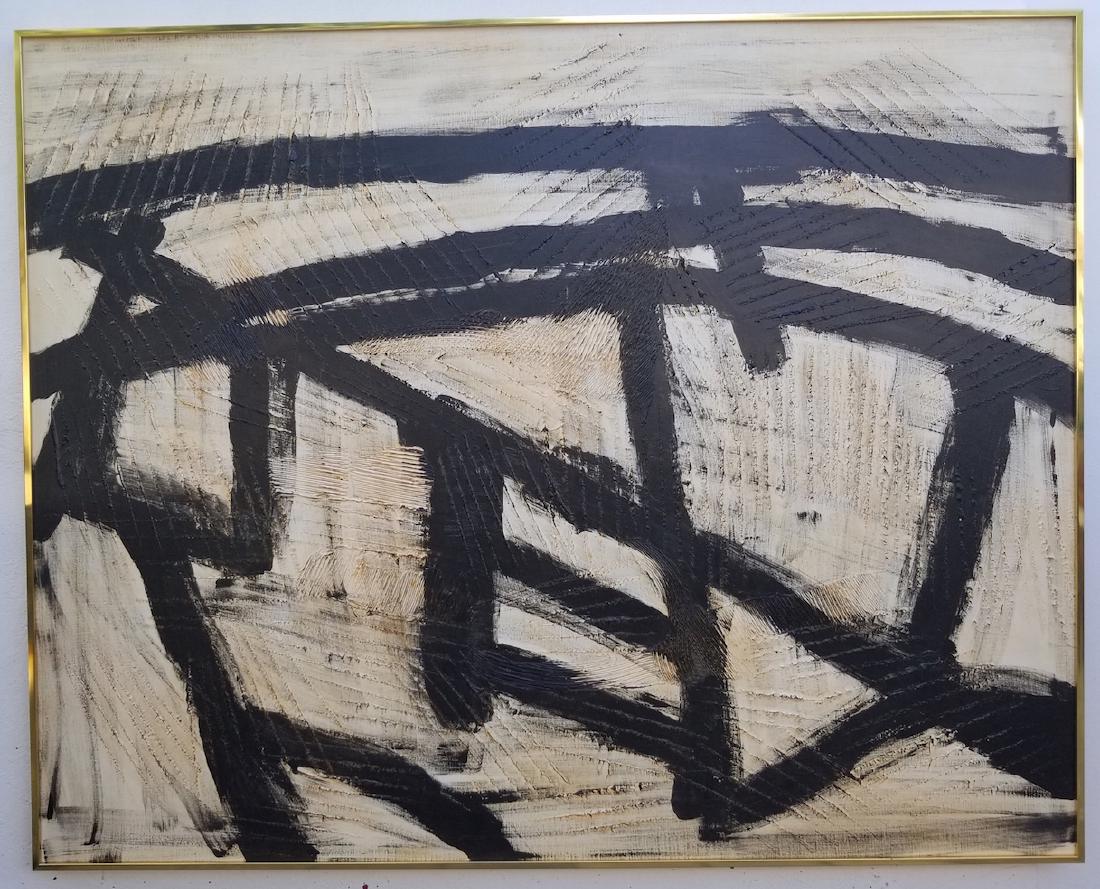 Kline Extra Large Painting: Kline Extra Large Painting 60 x 48 inches. Kline is recognized as one of the most important yet problematic artists of the Abstract Expressionist movement in New York. His style is difficult for criti