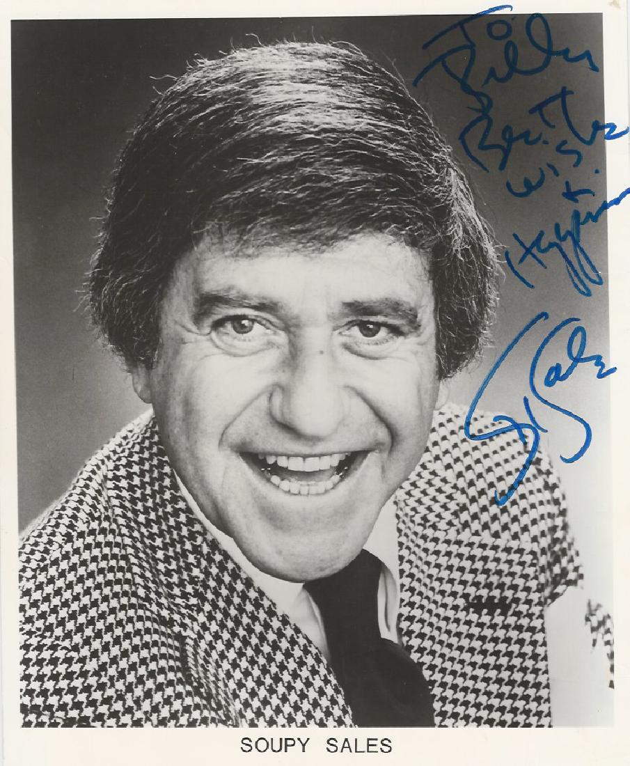 Soupy Sales autograph vintage picture: Milton Supman (January 8, 1926. October 22, 2009), known professionally as Soupy Sales, was an American comedian, actor, radio/television personality, and jazz aficionado. He was best known for his lo