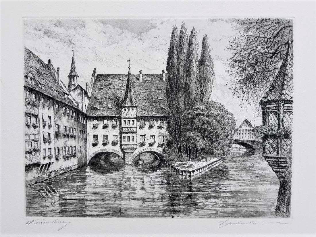 Original Vintage Engraving Signed. (1 of 5)