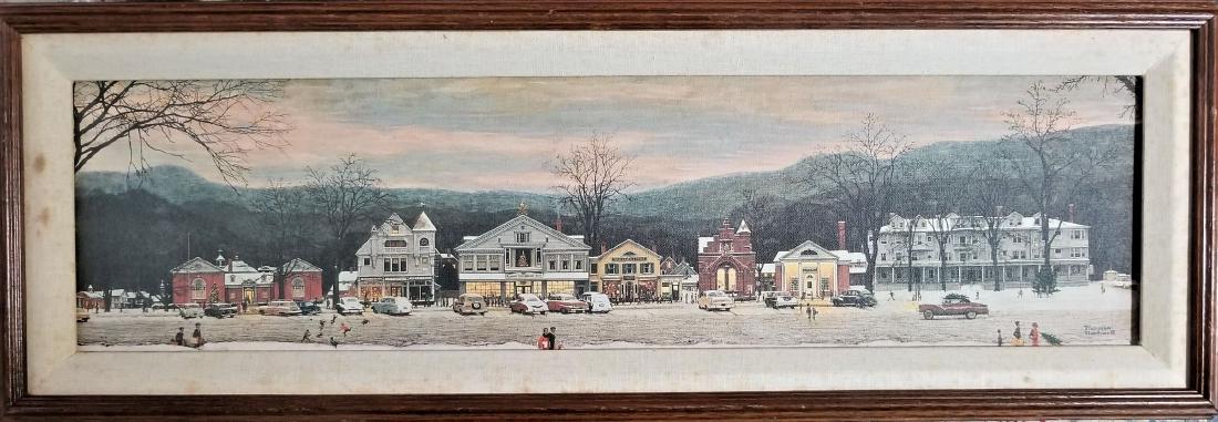 Original Vintage COA The Norman Rockwell Gallery: Original Vintage COA The Norman Rockwell Gallery Print on Canvas. Frame Size: 31.5 x 11 inches