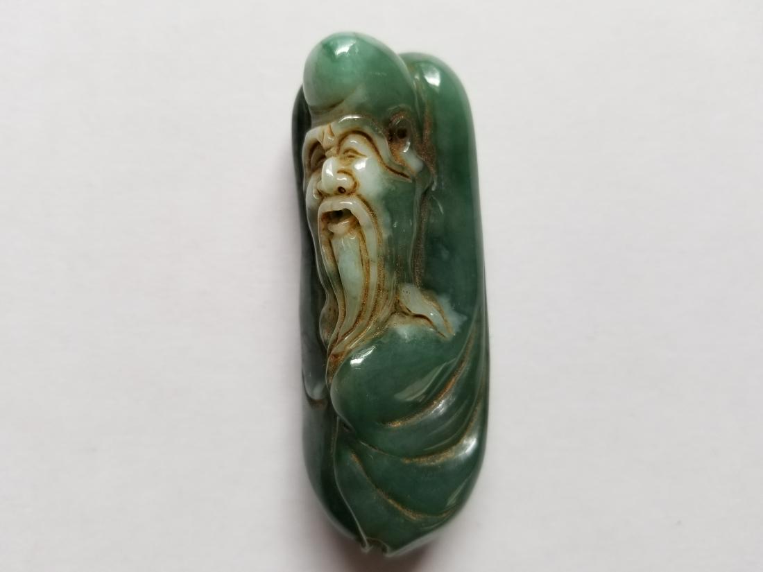Exquisite Hand-carved old man carving Jadeite (1 of 2)