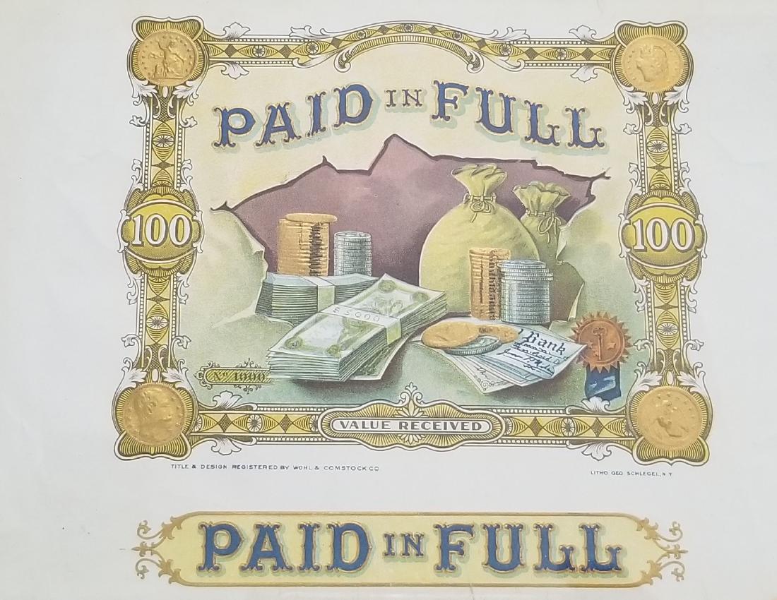 Authentic Old Original Cigar Box Label: Authentic Old Original Cigar Box Label. Set Of 2 Pieces