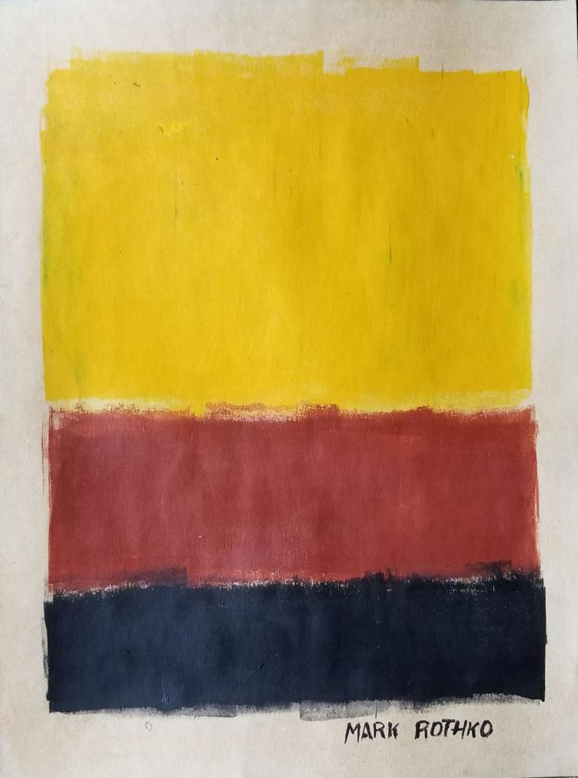 Mark Rothko Painting Signed on paper. (1 of 2)