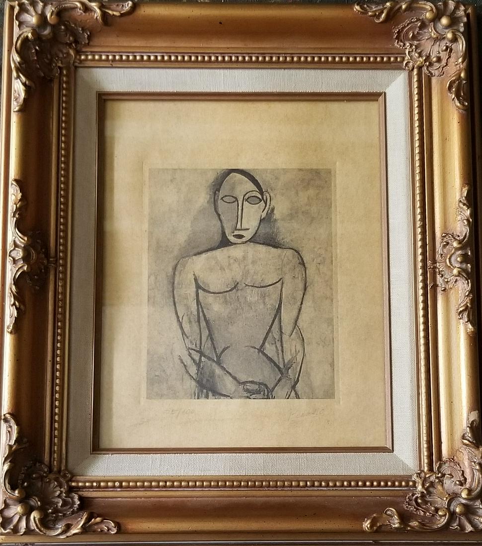 Vintage Picasso Print Signed & Stamped. (1 of 7)