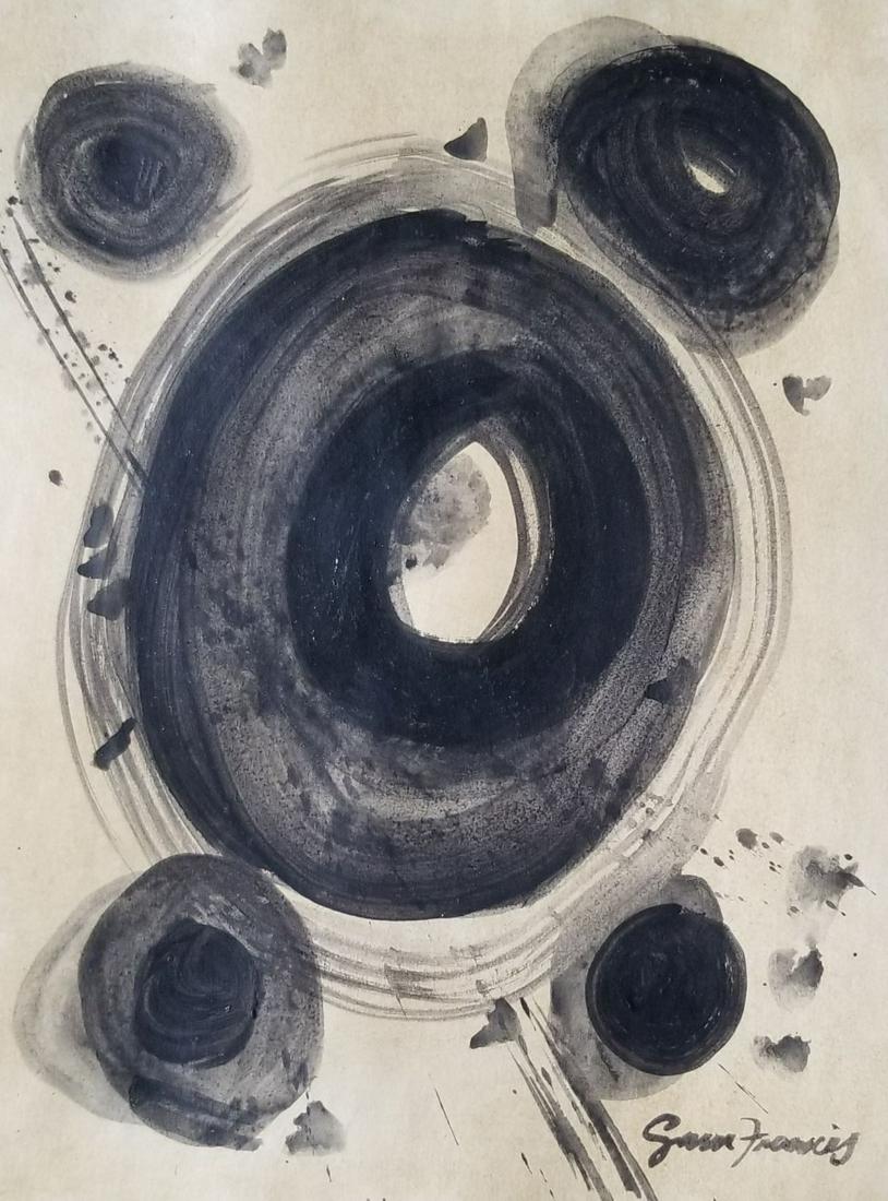 Sam Francis Painting Signed on Paper. (1 of 2)