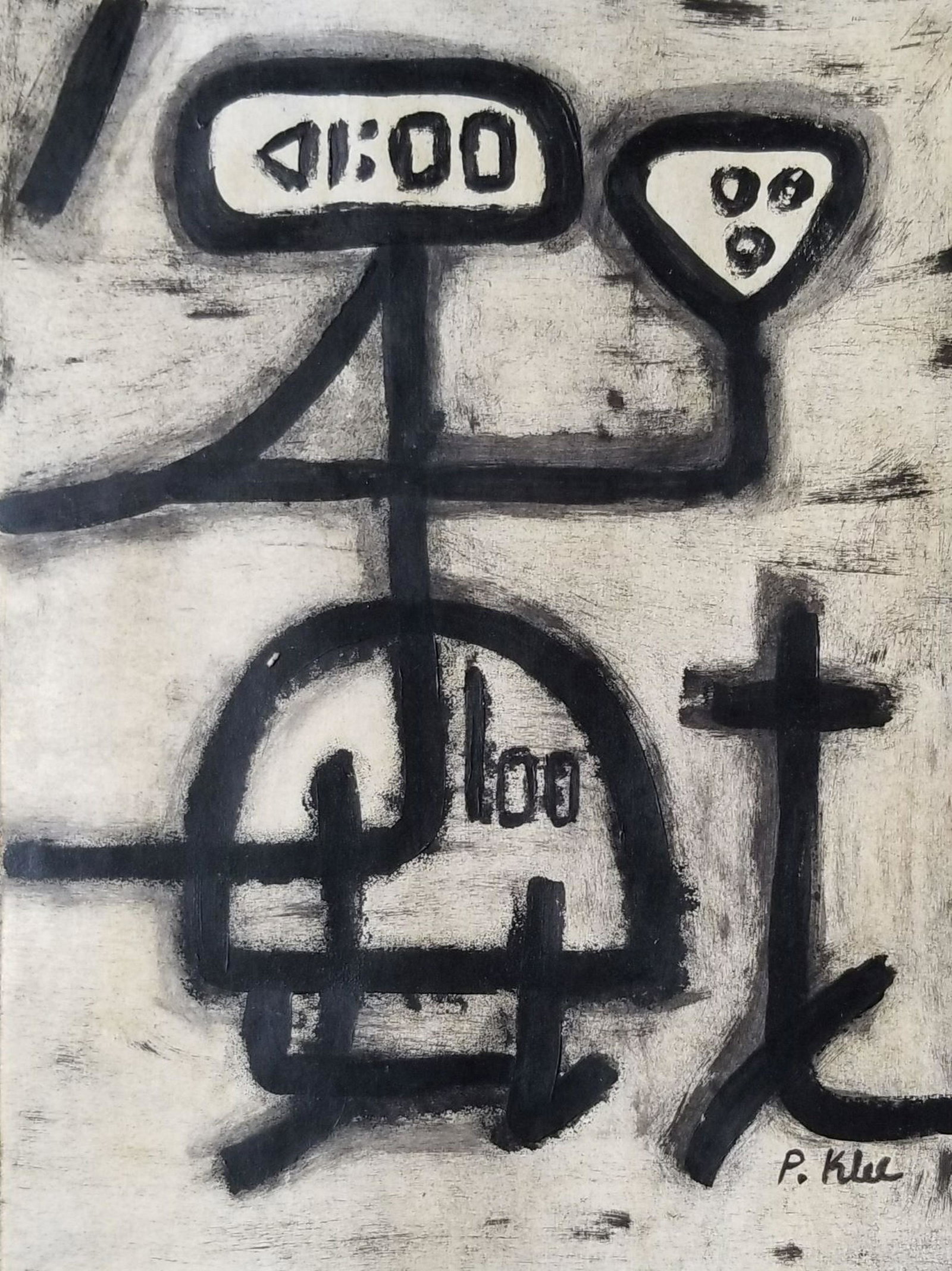 Paul Klee Painting Signed on paper.: Paul Klee Painting on Paper, New York. Unless a COA is physically displayed on the item, one should assume that the item is in the Style of. Size: 9 x 12 inches