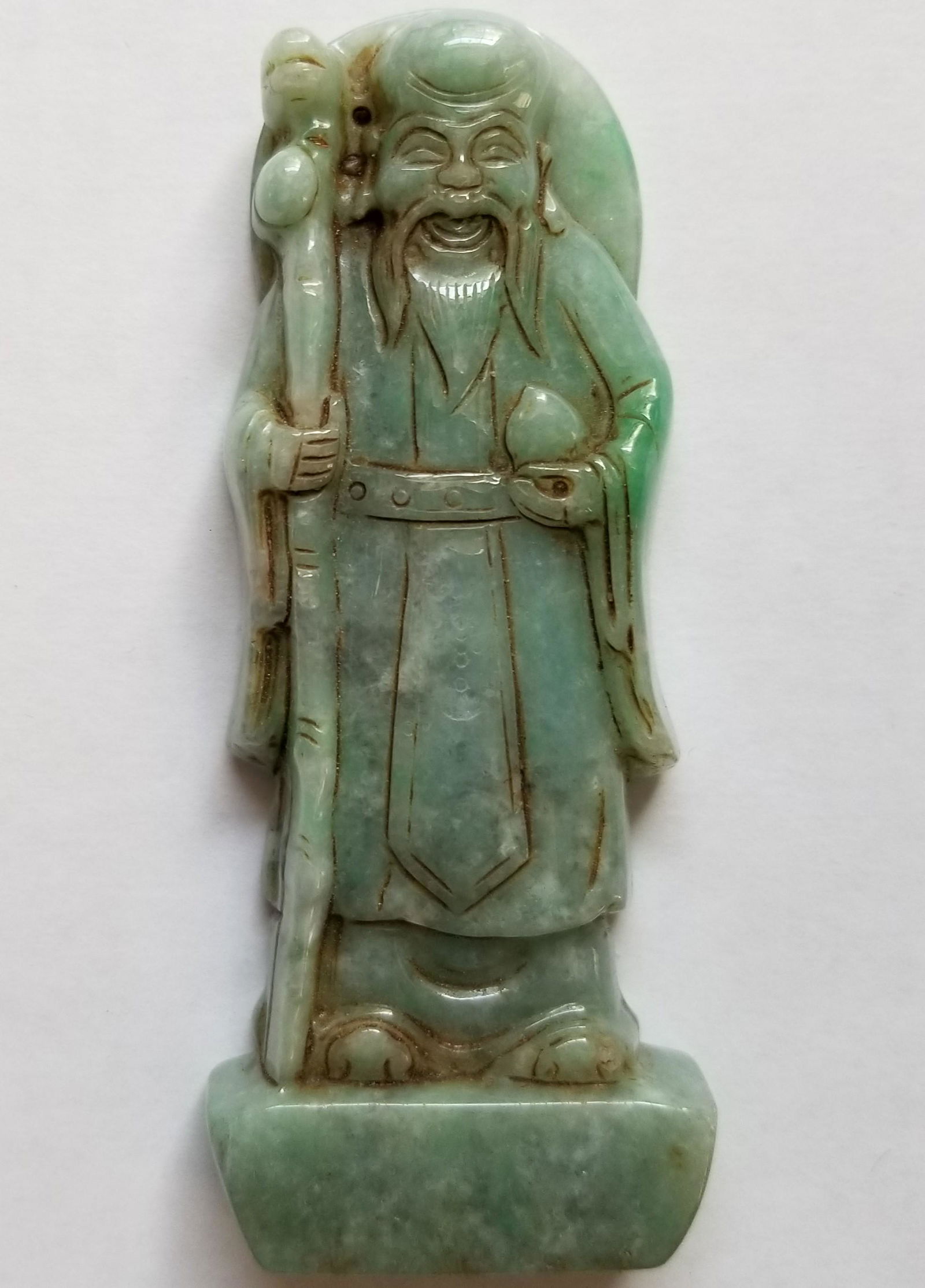 Exquisite Hand-carved old man carving Jadeite (1 of 2)