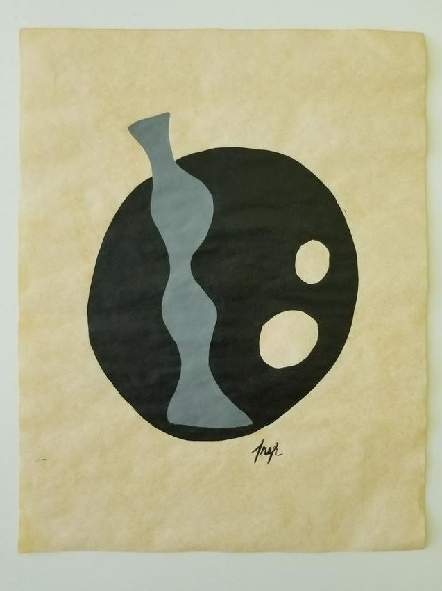 Jean (Hans) Arp Abstract Painting on Paper (1 of 2)