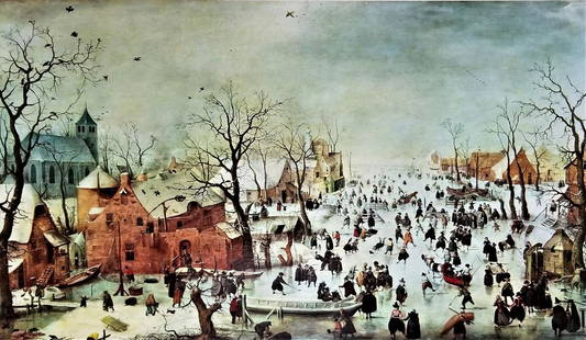 Hendrik AVERCAMP (1585-1634) New York Art - Print: Hendrick Avercamp was a Dutch painter. Avercamp was born in Amsterdam, where he studied with the Danish-born portrait painter Pieter Isaacks