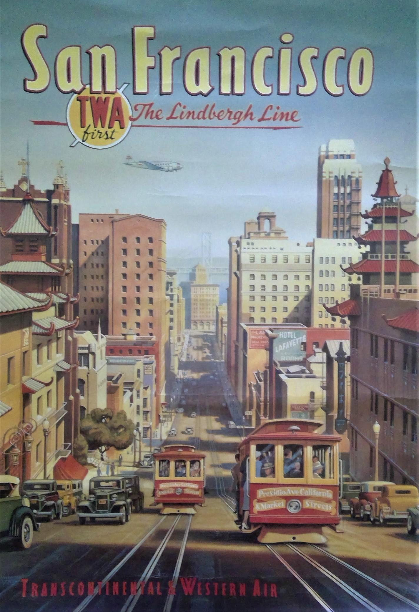 San Fransisco The Lindbergh Line Print Poster (1 of 4)