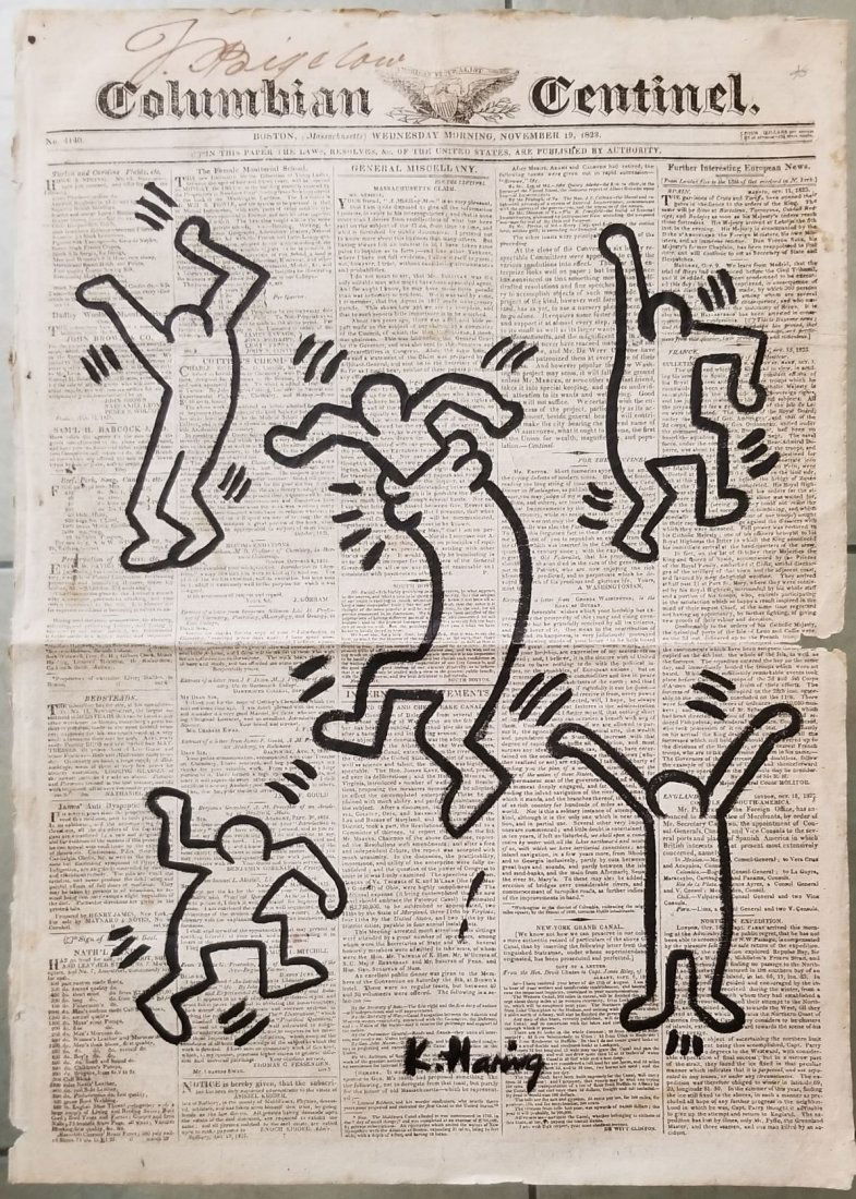 Keith Haring Painting on NewsPaper (1 of 7)
