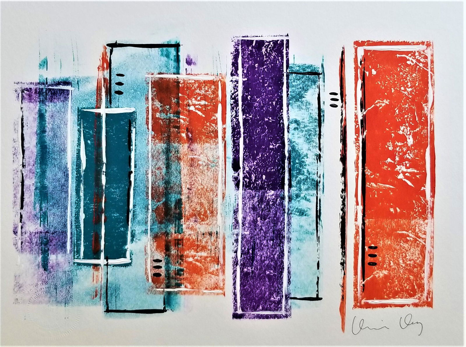 Original Acrylic Modern Painting Signed (1 of 3)