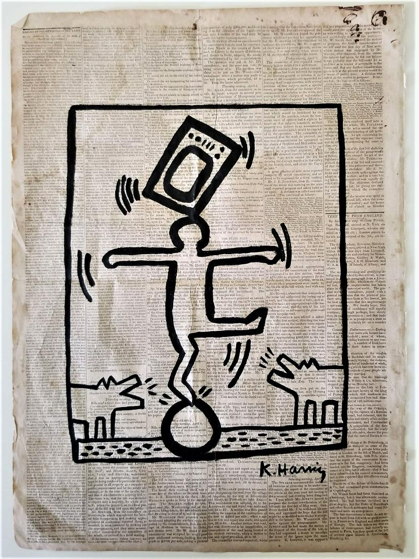 Keith Haring Painting on Paper: Keith Haring Painting New York Collection. Keith Allen Haring (May 4, 1958. February 16, 1990) was an American artist whose pop art and graffiti-like work grew out of the New York City street culture 
