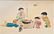 Hitoshi Hiyohara Oriental Wood Block Print Signed