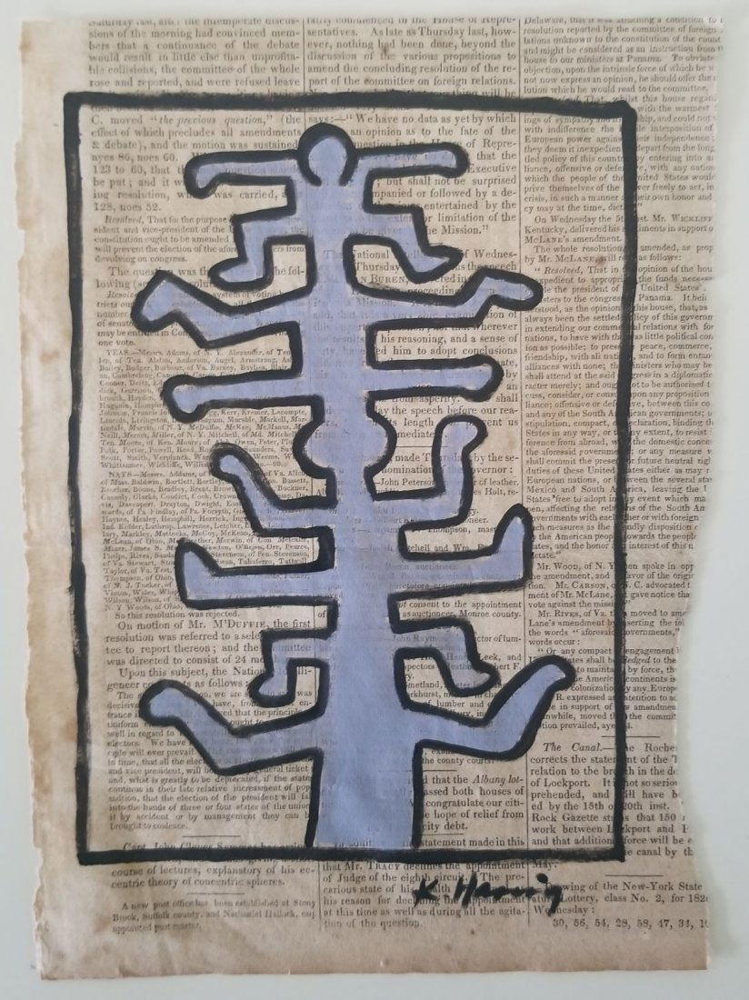 Keith Haring Painting Signed (1 of 4)