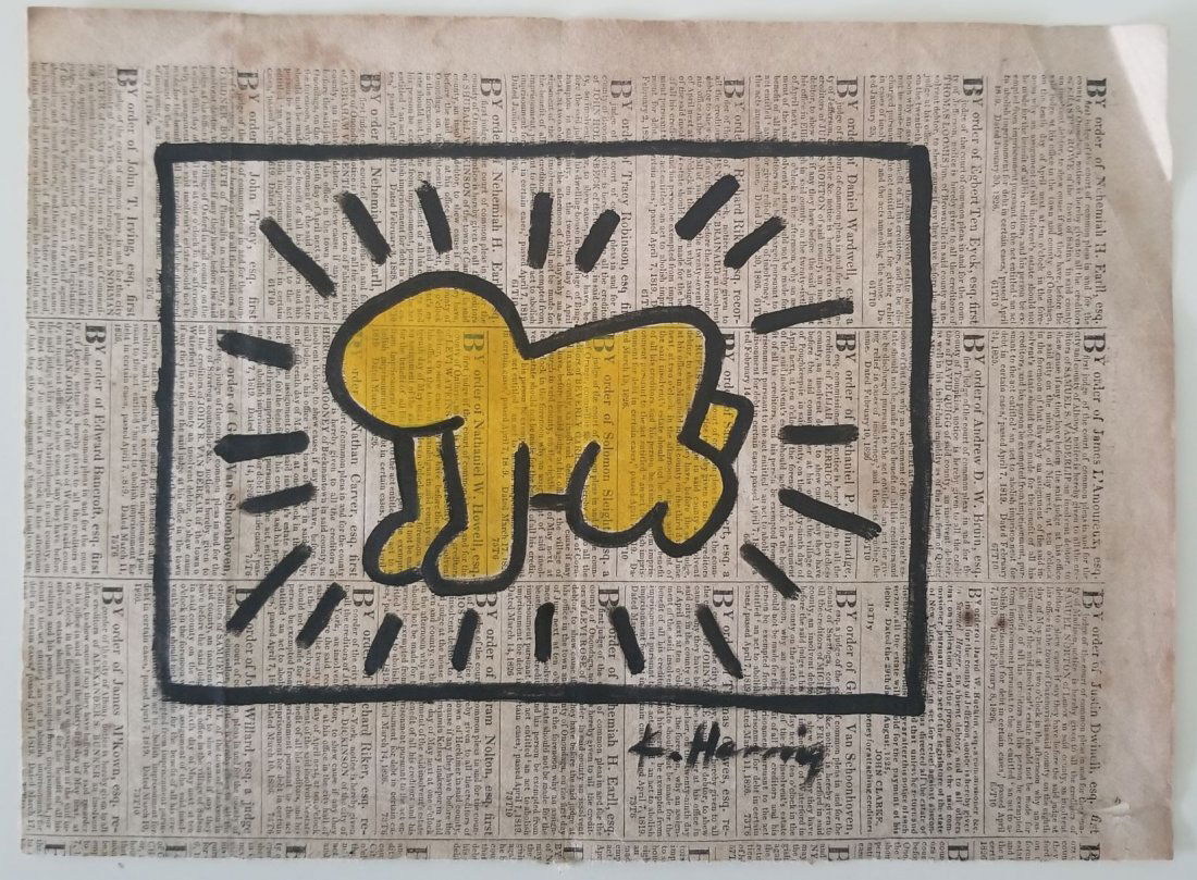 Keith Haring Painting Signed (1 of 4)