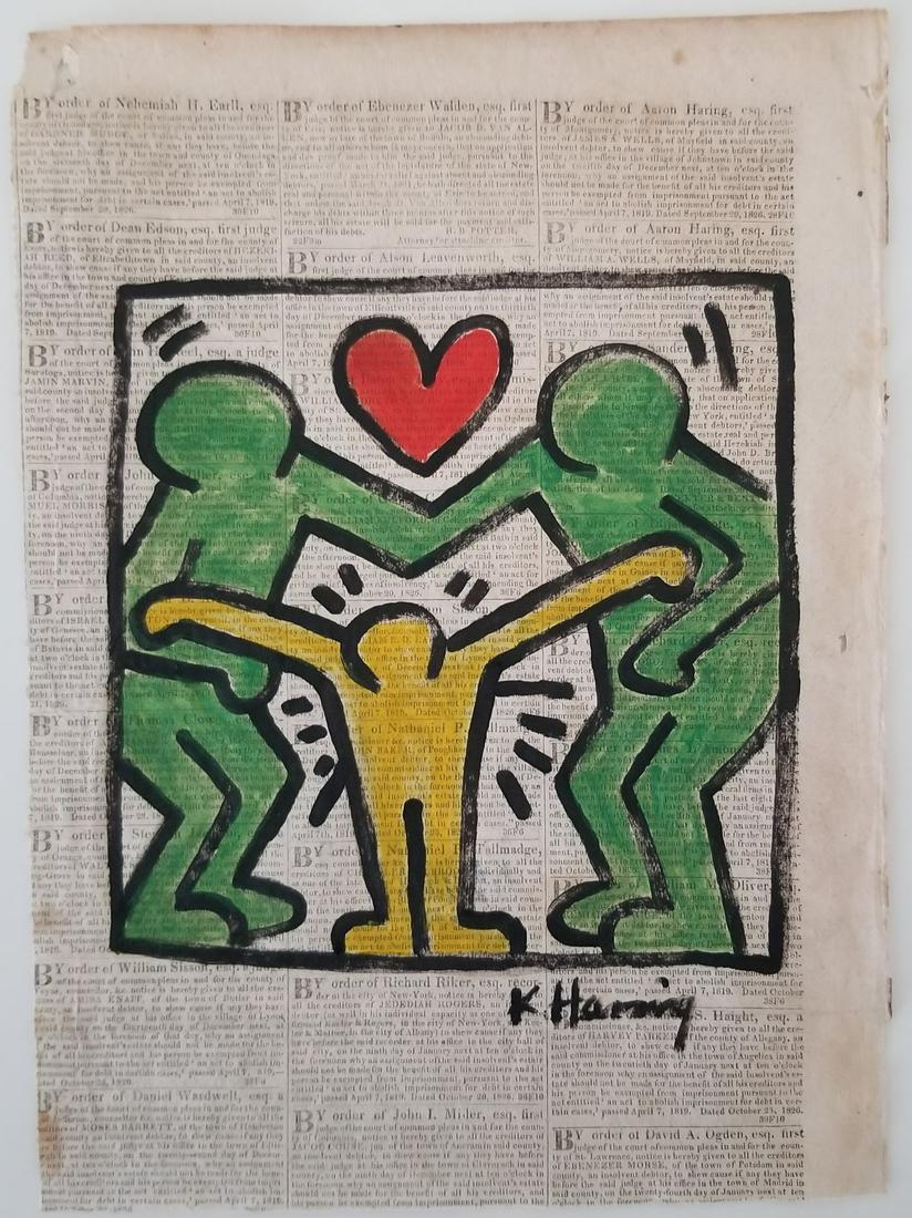 Keith Haring Painting Signed (1 of 2)