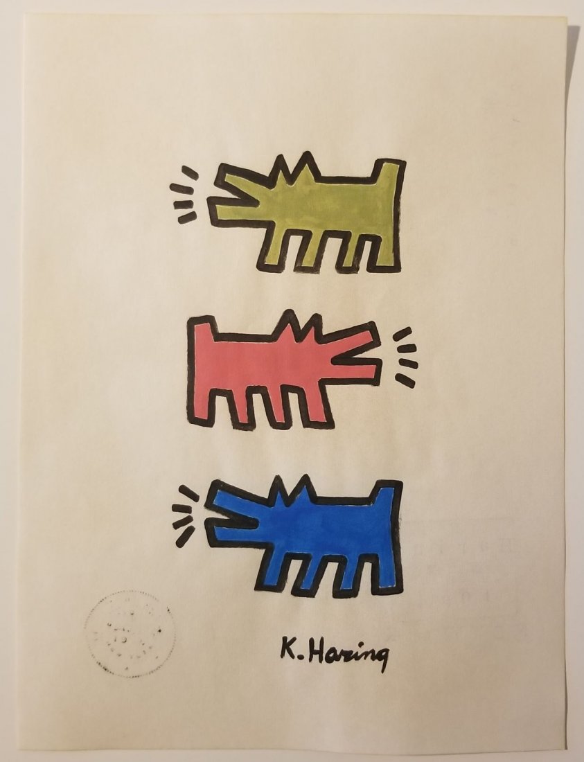 Keith Haring Painting Signed (1 of 3)