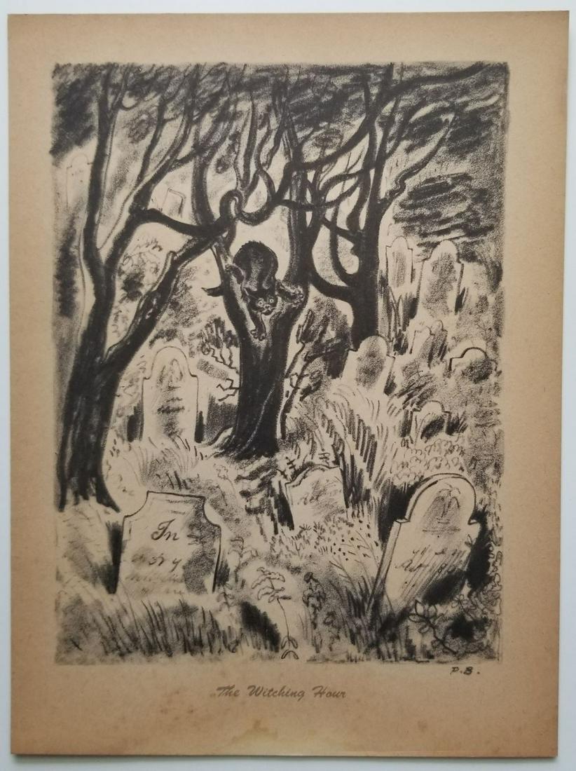 Peggy Bacon Print 1945. The Witching Hour (1 of 1)