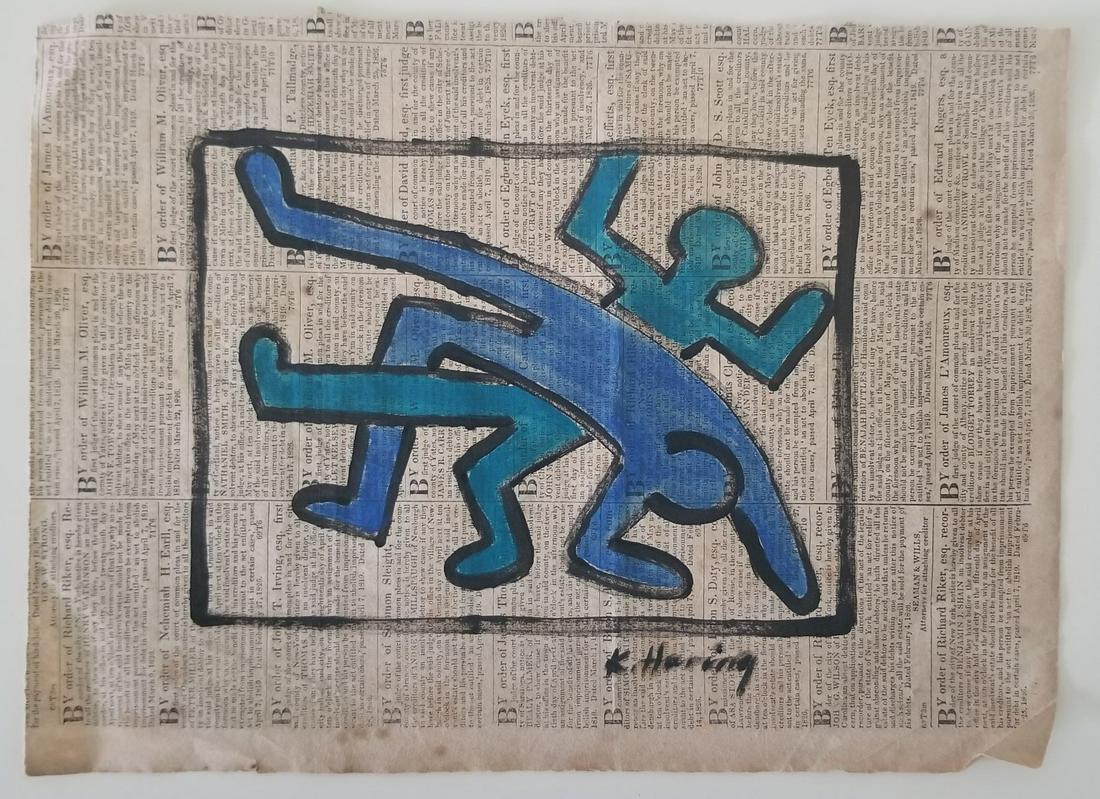 Keith Haring Painting Signed (1 of 4)