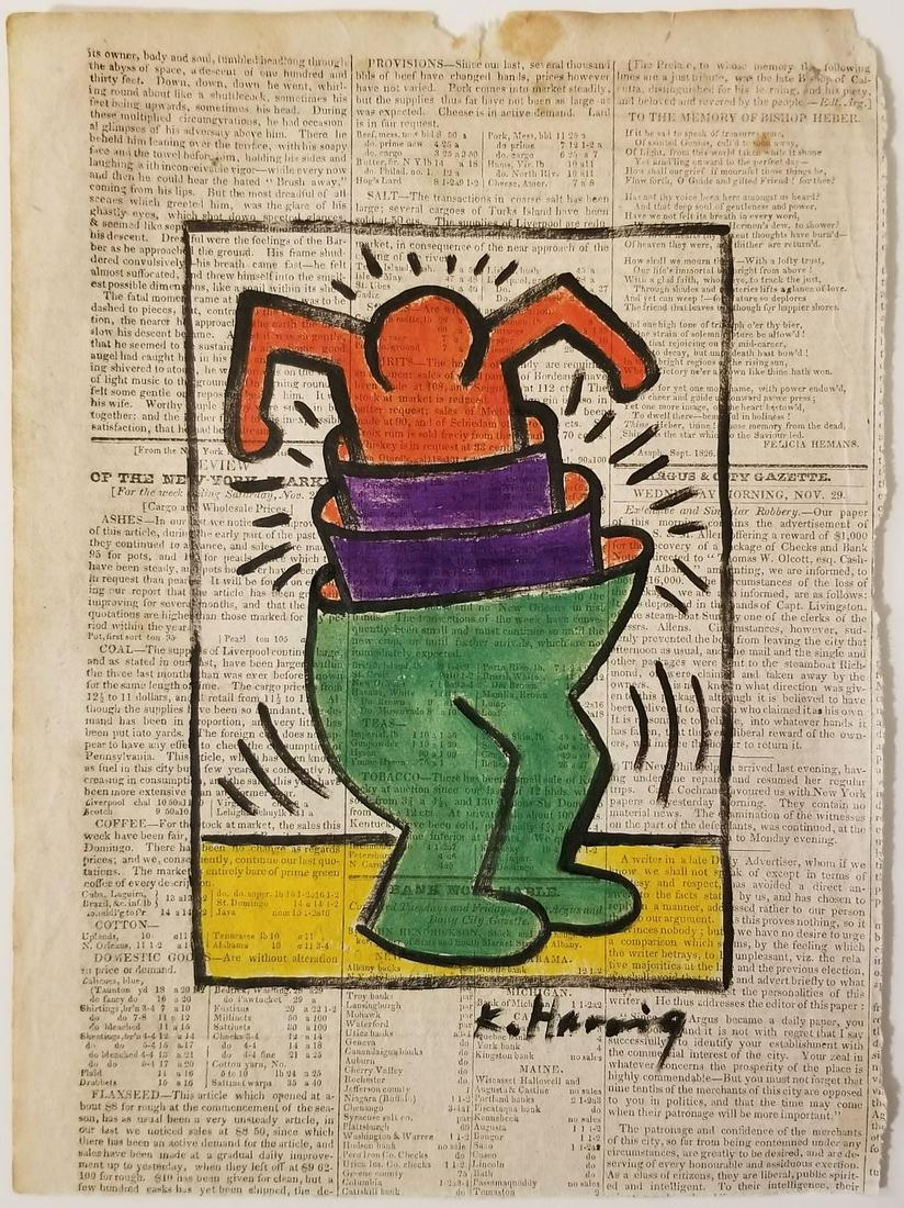 Keith Haring Painting Signed (1 of 2)