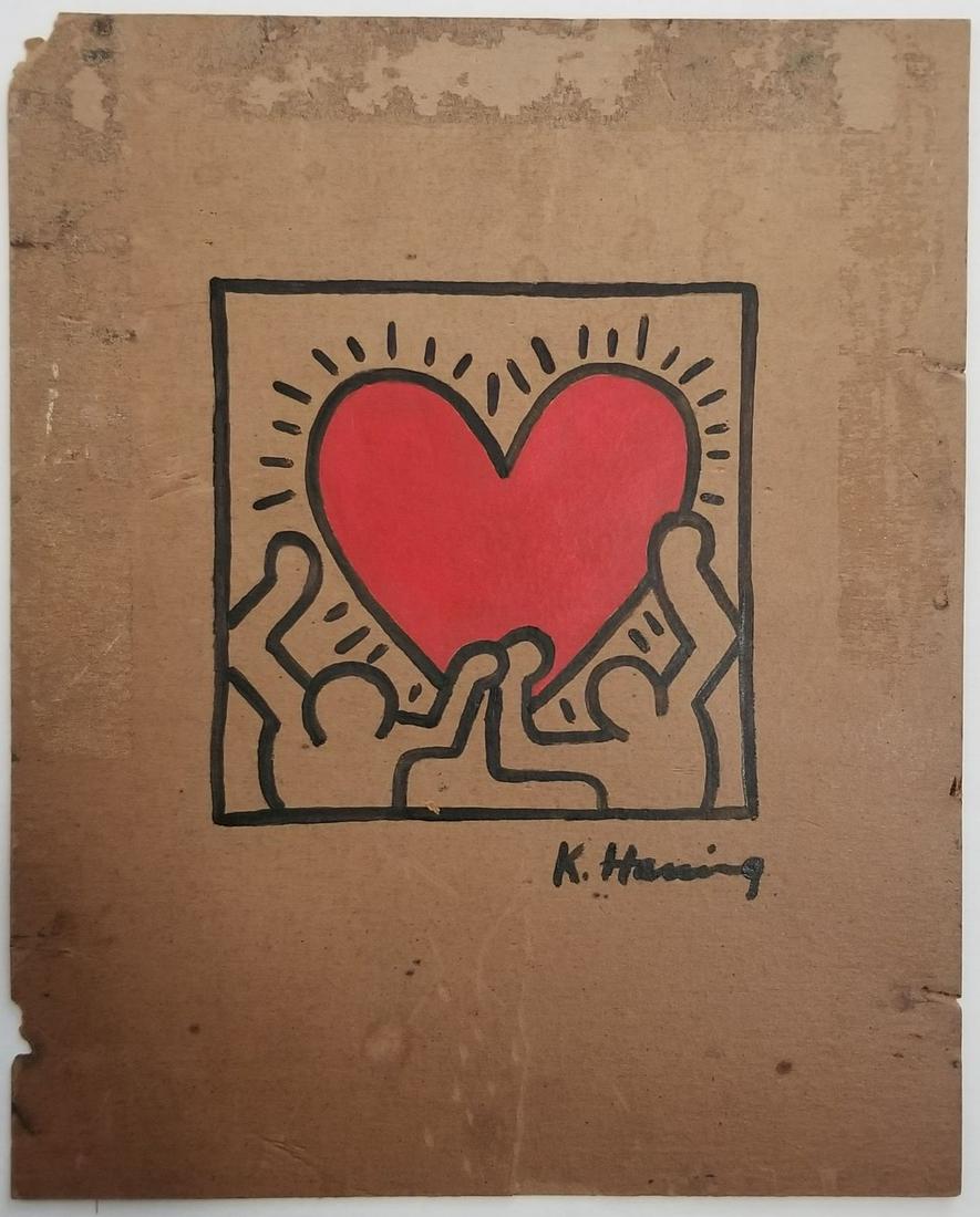 Keith Haring Painting Signed (1 of 4)