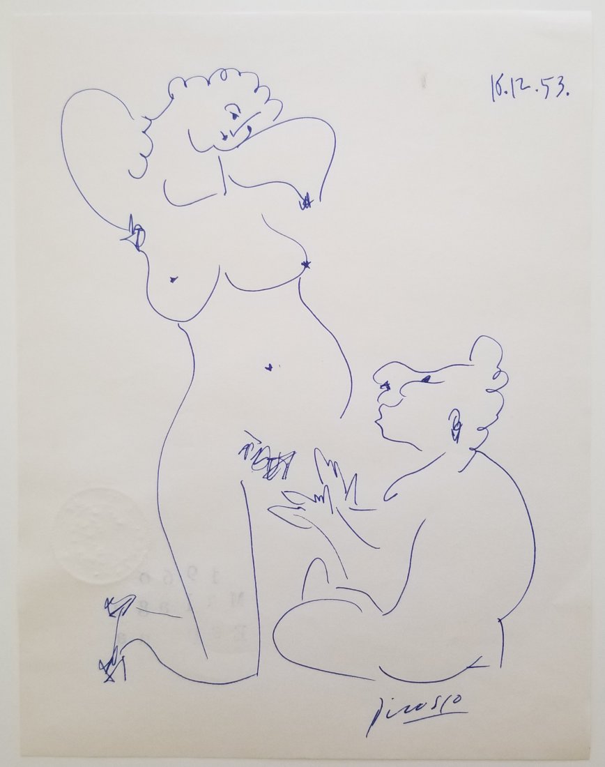 Pablo Picasso Vintage Drawing on paper (1 of 2)
