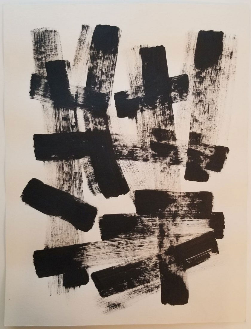 Franz Kline Abstract Expressionism Painting on Paper (1 of 3)