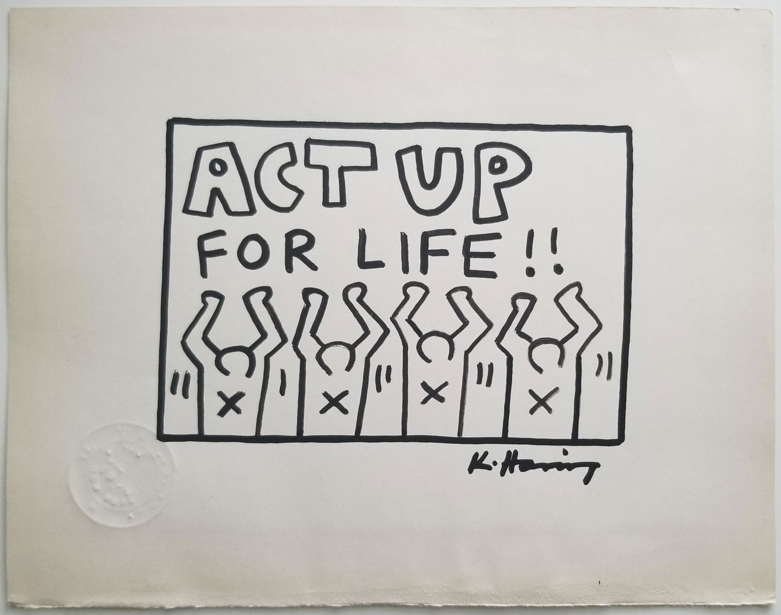 Keith Haring Painting Signed (1 of 3)
