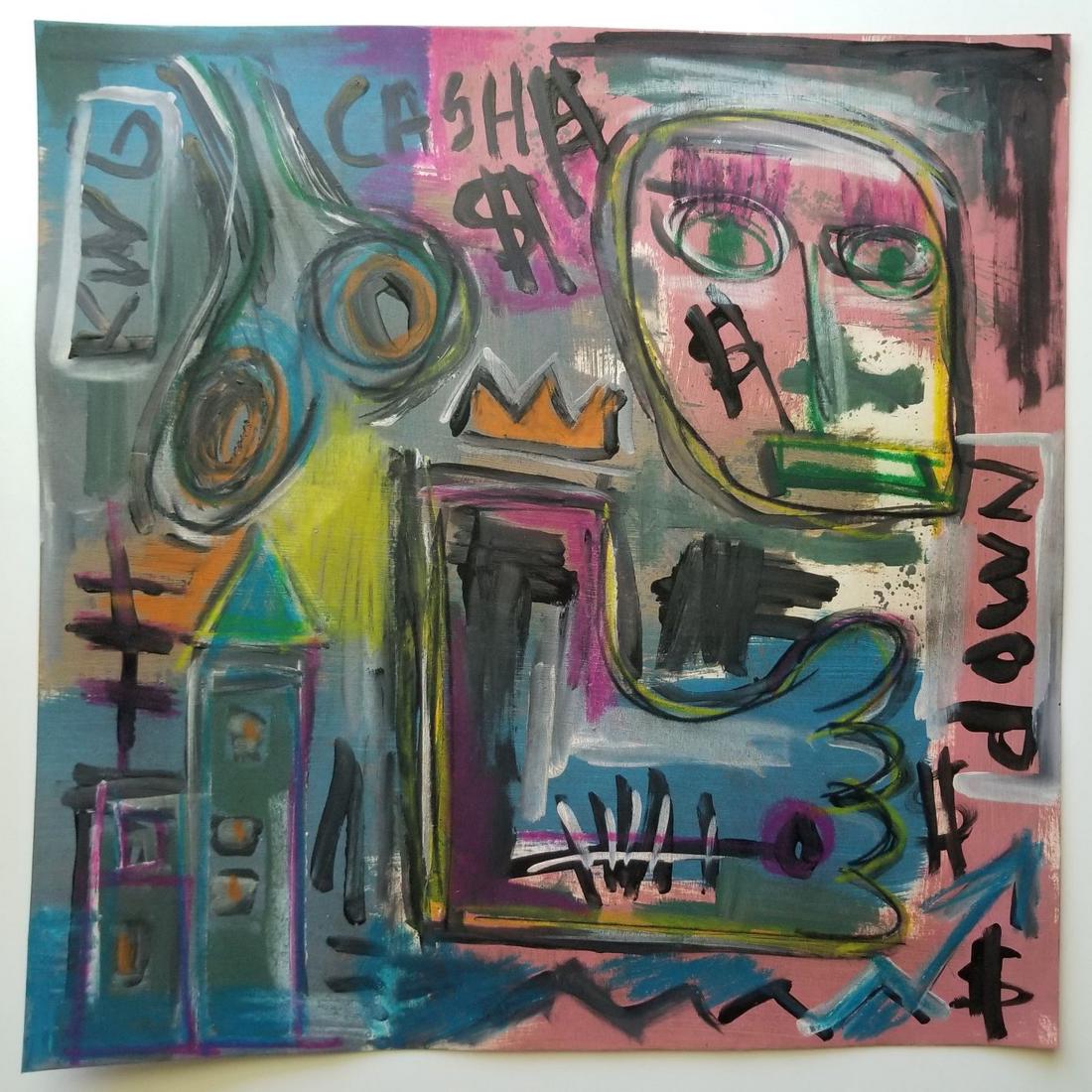 Jean-Michel Basquiat Abstract Painting (1 of 2)
