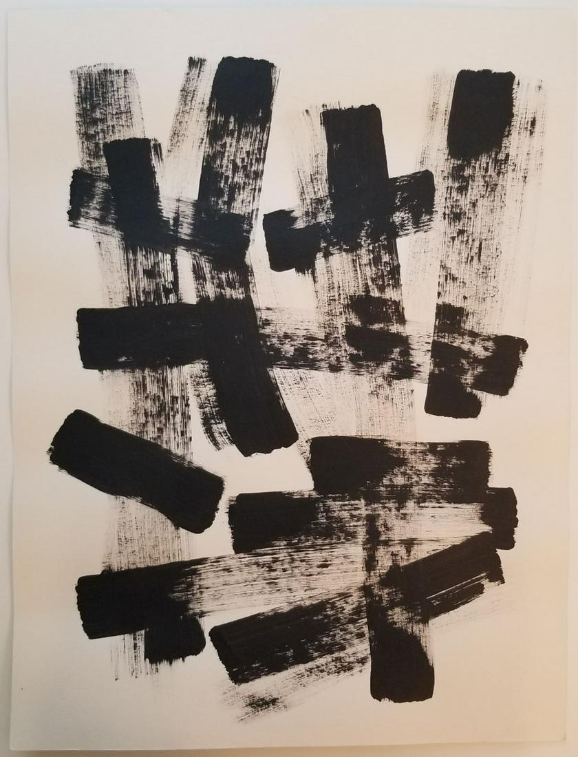 Franz Kline Abstract Expressionism Painting on Paper (1 of 3)
