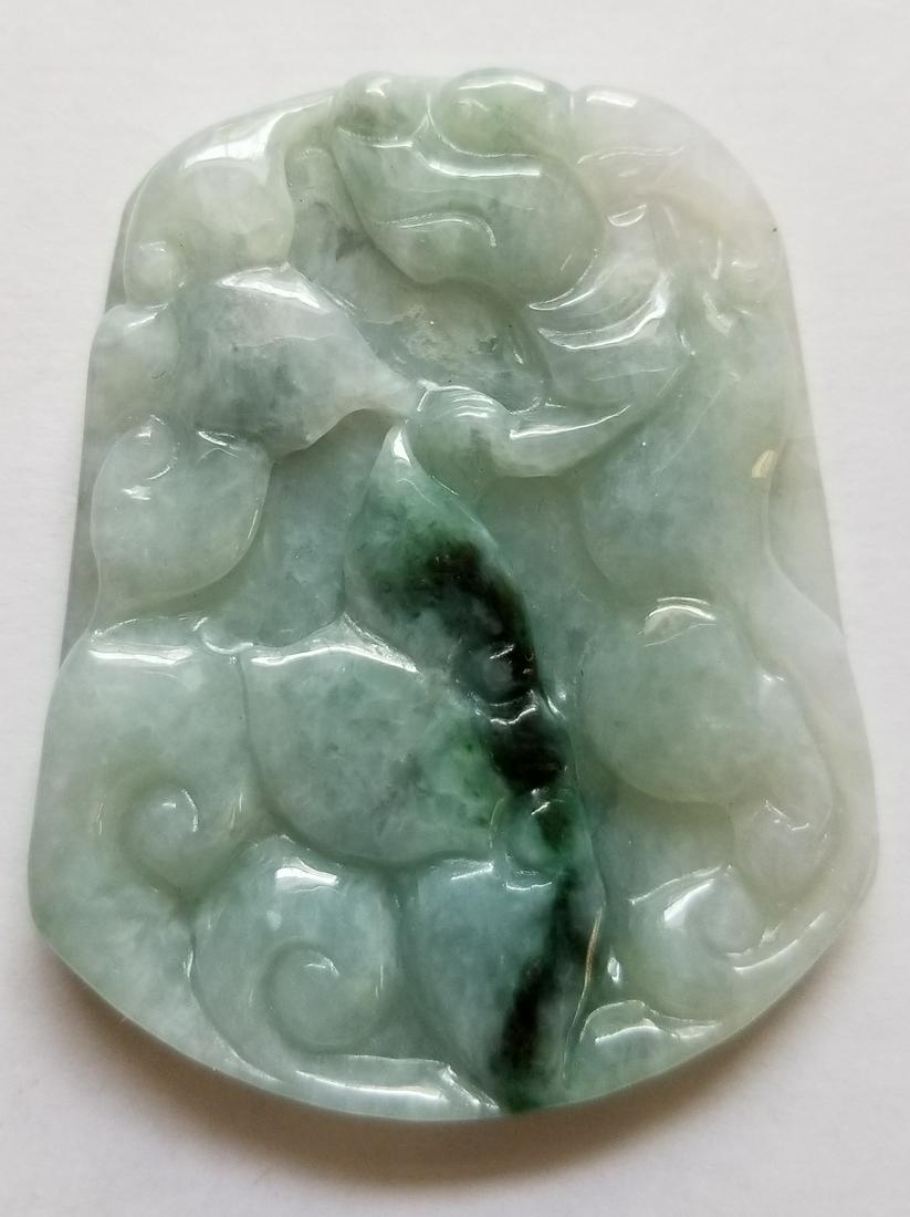 Green Jade Jadeite Handmade Carved: Green Jade jadeite Handmade Carved Pendant.