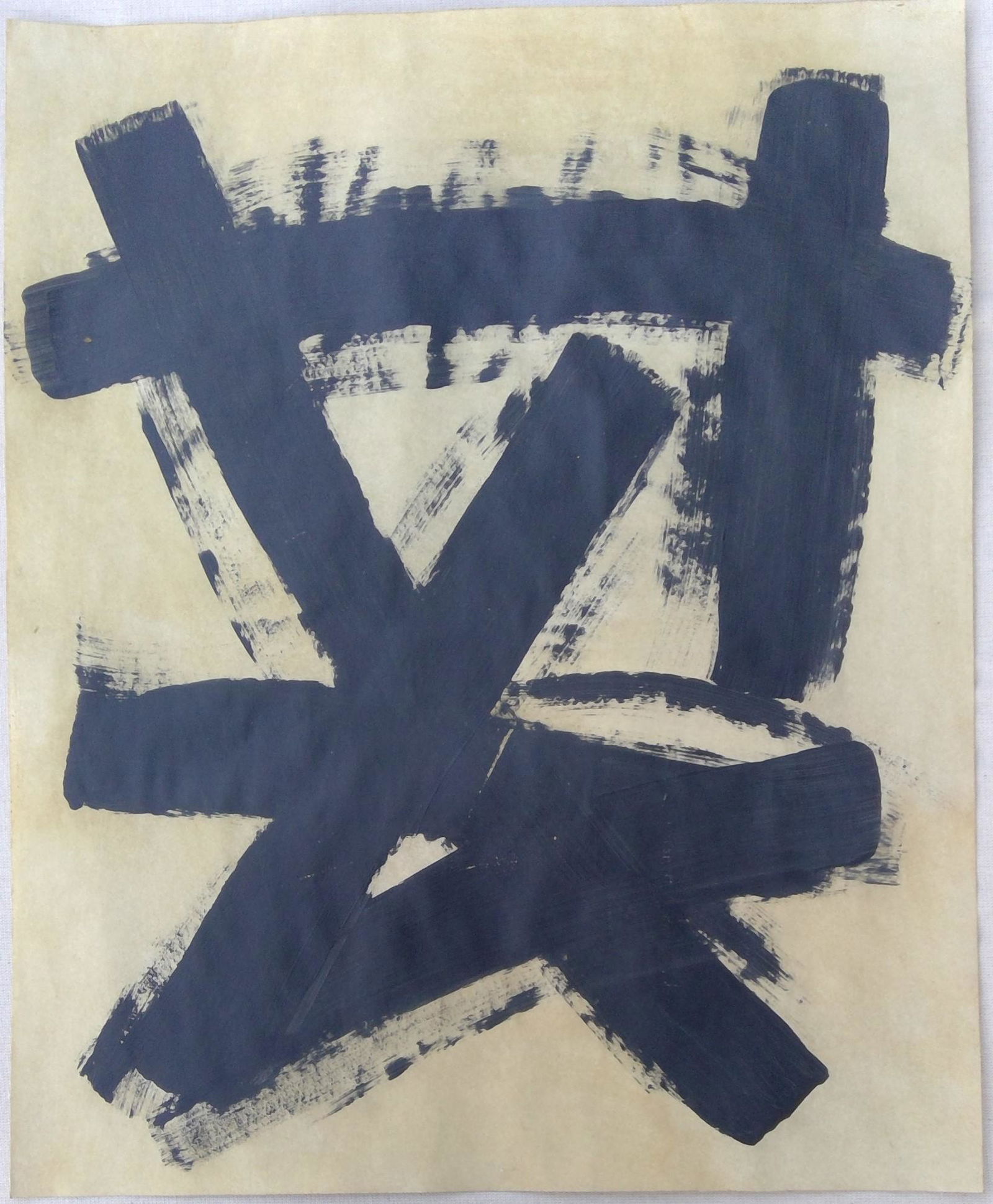 Franz Kline Abstract Painting on Paper (1 of 2)