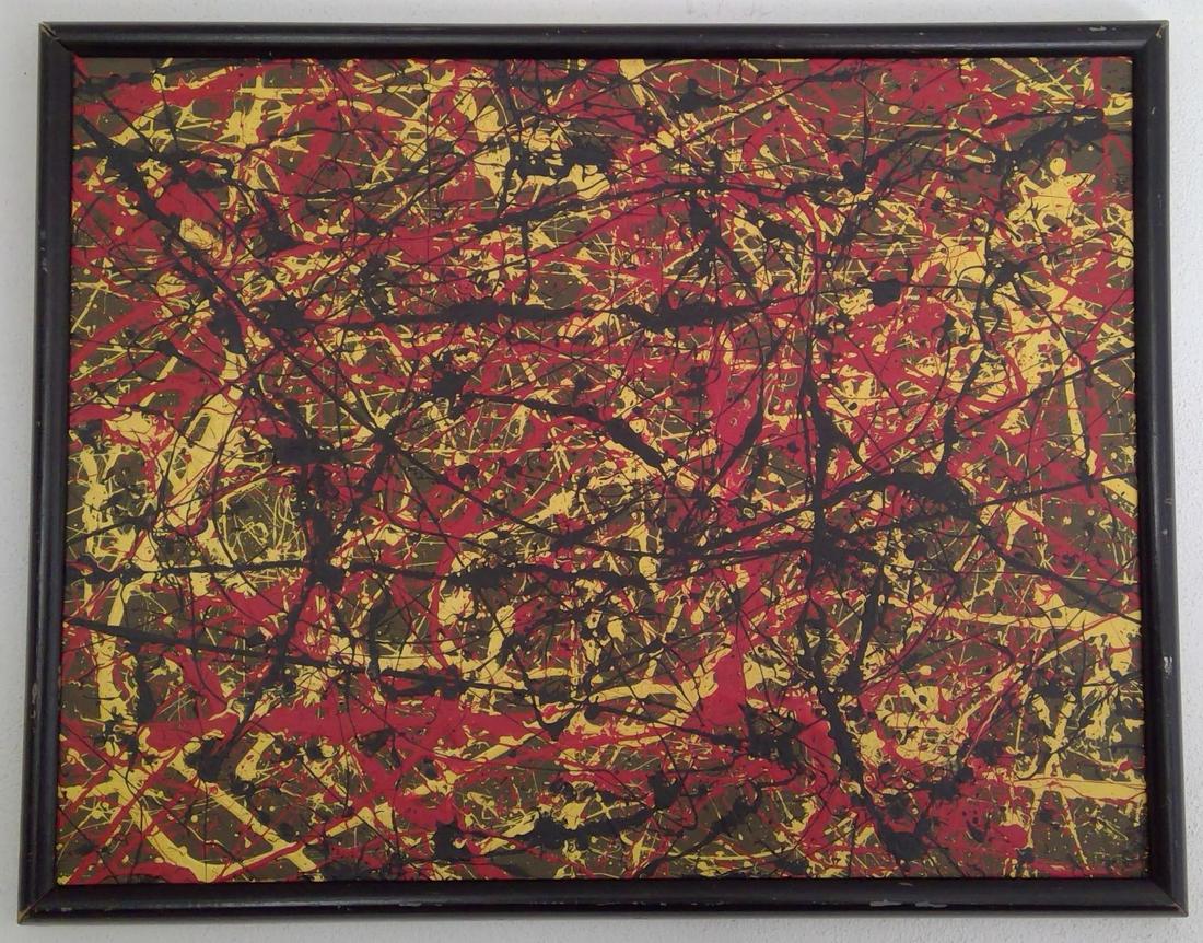 In the style of Jackson Pollock Abstract Painting. (1 of 4)